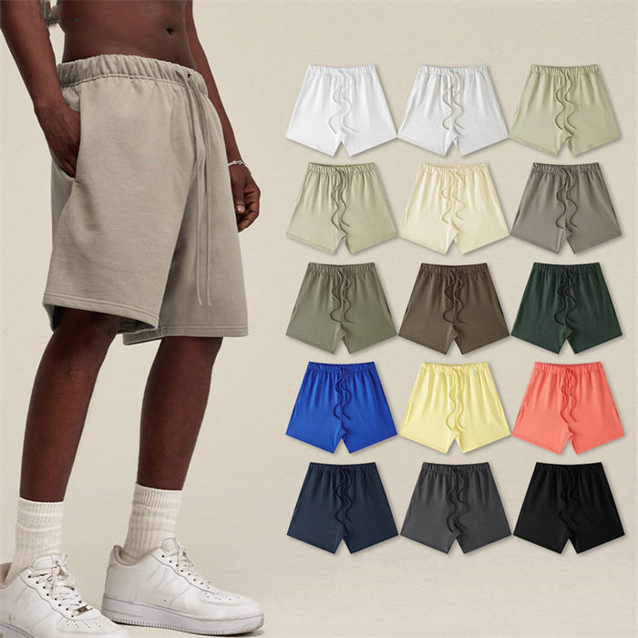 Drawstring Waist Athletic Sweat Jogger Shorts