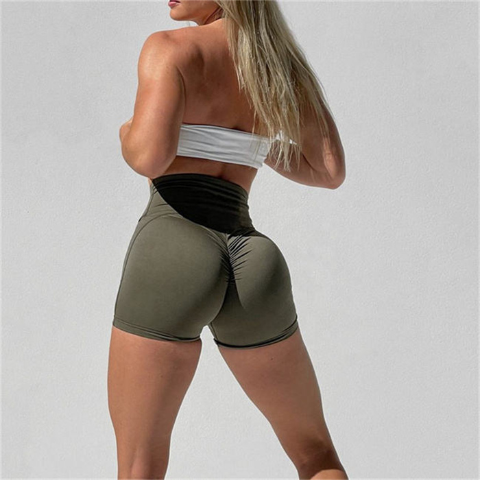 Gym Sports Cross Waist Booty Shorts