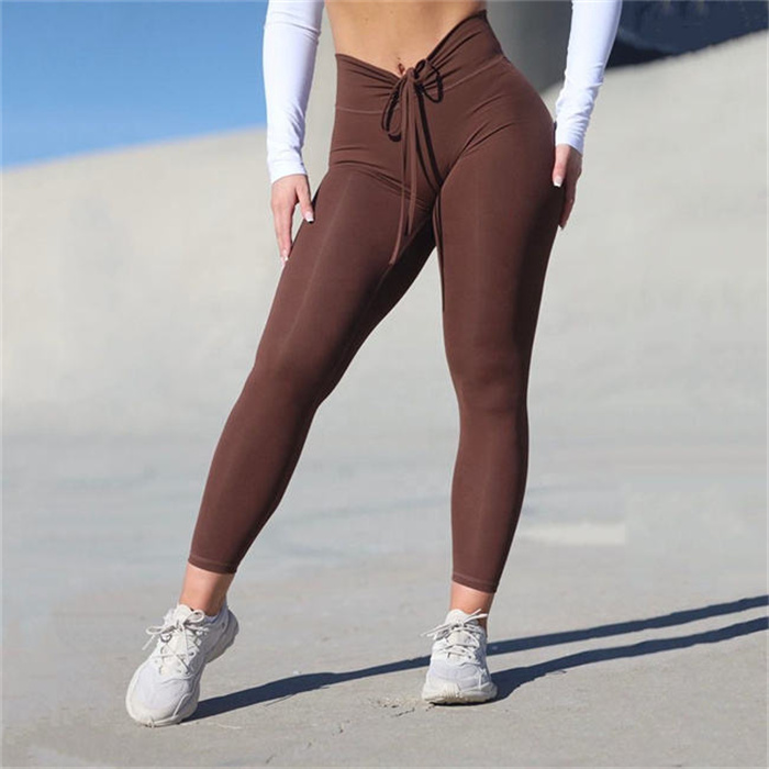 V Cut High Waist Fitness Leggings