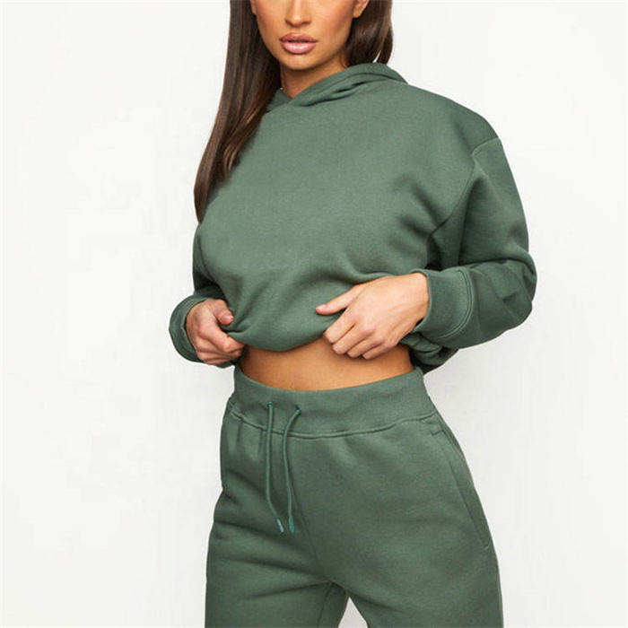 100% Cotton Oversize Cropped Hoodie