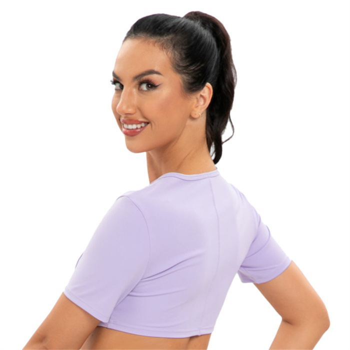 Workout Crop Top Slim Fit Athletic Yoga