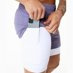 Athletic Gym Sports Shorts With Phone Pockets