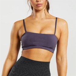 Breathable Black Bandeau Sports Bra