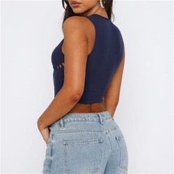 Cropped Knit Track Tank Top china supplier