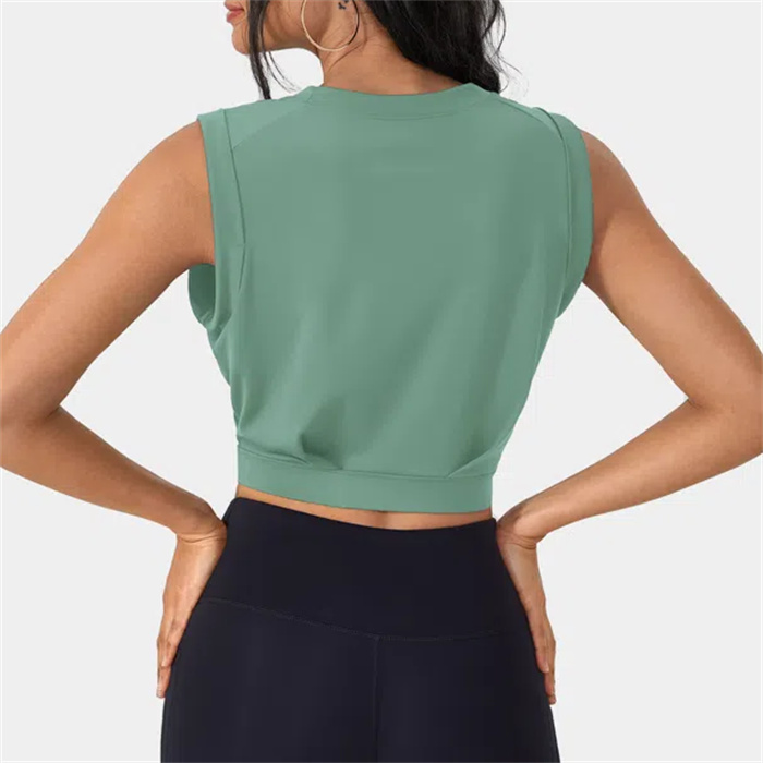 Workout Crop Top Loose Athletic Shirts