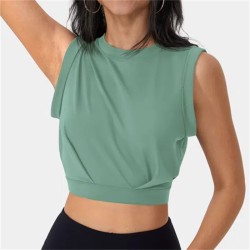 Workout Crop Top Loose Athletic Shirts